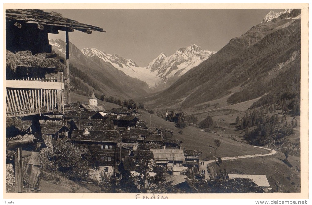 FERDEN  VUE DU VILLAGE CARTE PHOTO (PHOTOGRAPHE E GYGER) RARE - Ferden