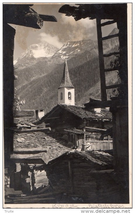 KIPPEL  VUE DU VILLAGE ET DE L'EGLISE  CARTE PHOTO (PHOTOGRAPHE E GYGER) RARE - Kippel