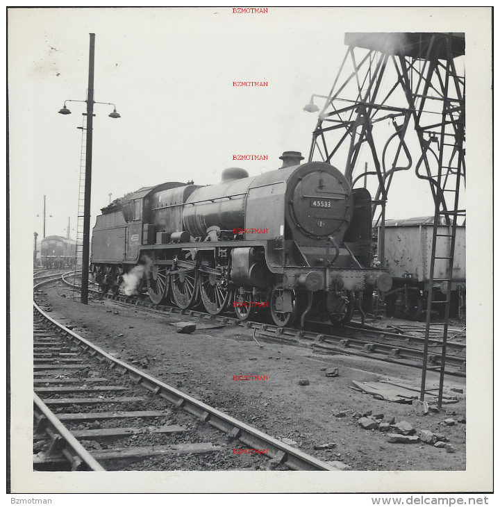 RL1090 BR Ex LMS 45533 Lord Rathmore At Willesden MPD 29/4/61 Original Photograph - Treni