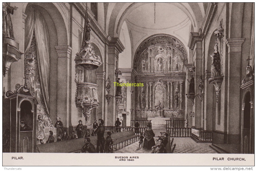 CPA ARGENTINE ARGENTINA MITCHELL'S BUENOS AIRES **  PILAR 1840 PILAR CHURCH - Argentine