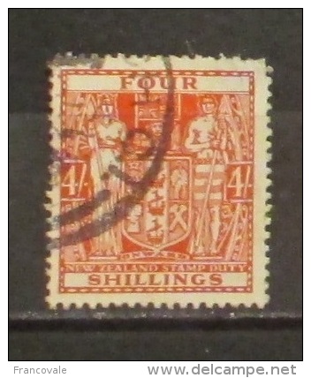 Nuova Zelanda 1940 Stamp Duty 4 Shillings - Gebraucht