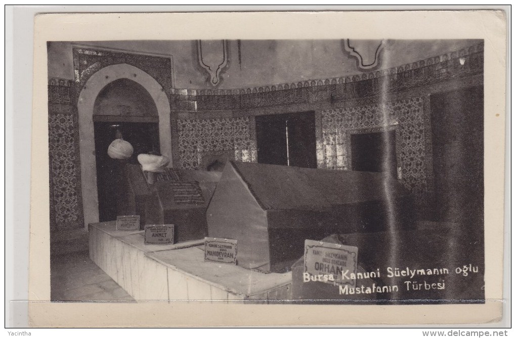 Turkey Turquie Türkiye Postcard "Bursa Kanuni Süelymanin Oglu Mustafanin Türbesi" - Türkei