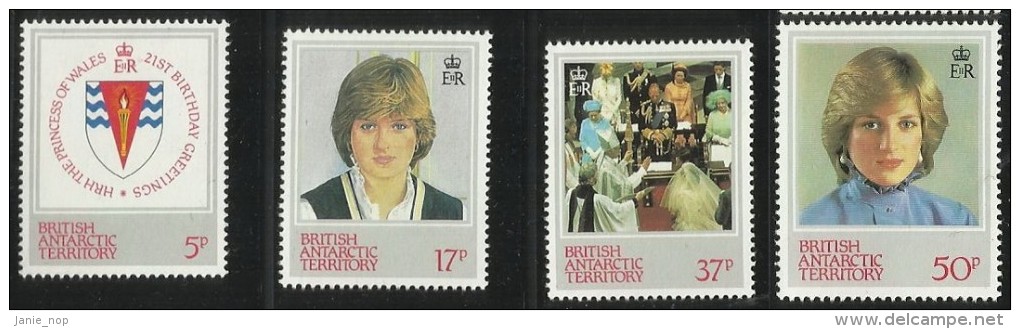 British Antarctic Territory   21st Birthday Princess Of Whales MNH - Other & Unclassified