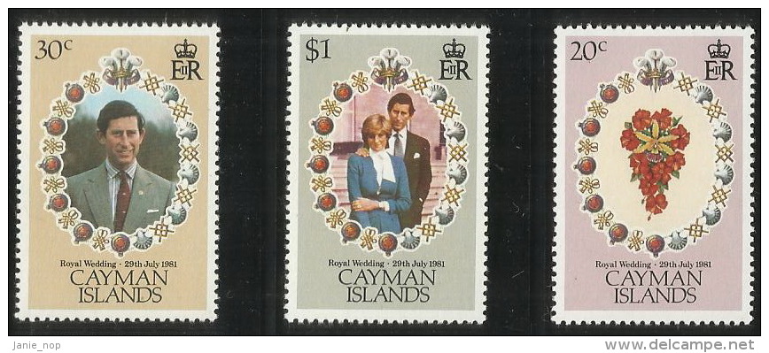 Cayman Islands 1981 Royal Wedding MNH - Kaimaninseln