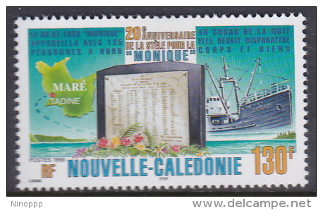 New Caledonia 1998 Disappearance Of The Ship Monique 20th Anniversary MNH - Gebraucht