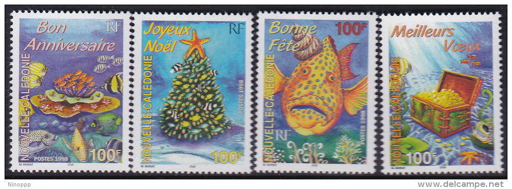 New Caledonia 1998 Greetings Stamps MNH - Usados