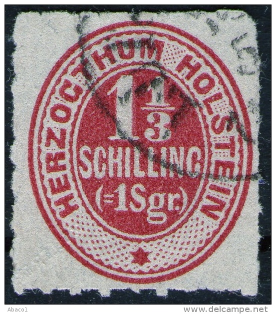 Lütjenburg Auf 1 1/3 Shillinge Karmin - Schleswig Holstein Nr. 23 - Pracht - Tiefst Geprüft BPP - Schleswig-Holstein