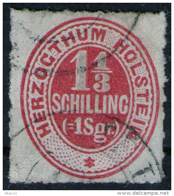 Kiel Auf 1 1/3 Shillinge Karmin - Schleswig Holstein Nr. 23 - Pracht - Tief Geprüft BPP - Schleswig-Holstein
