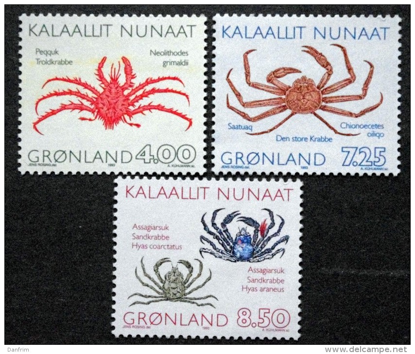 Greenland 1993 Crabs   MiNr.231-33  MNH (**)  ( Lot  F 1986 ) - Neufs