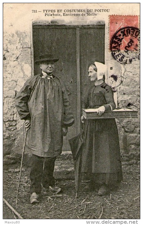 Types Et Costumes Du Poitou - Pèlebois,Environs De MELLE - - Poitou-Charentes