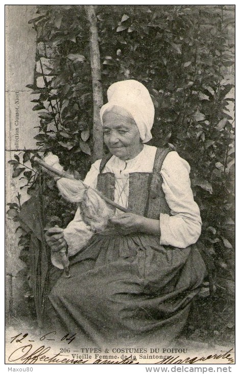 Types Et Costumes Du Poitou - Vieille Dame De La Saintonge - 1904 - - Poitou-Charentes