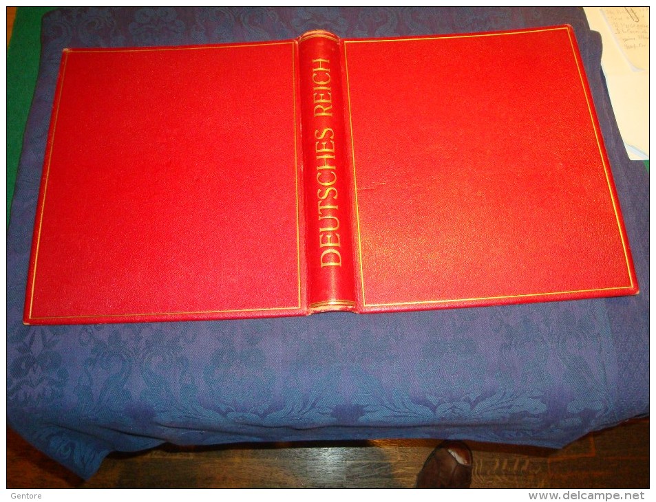 DEUTSCHES REICH Cover In Red Leather With Gold Inscription Of The Stamps Album Of III Reich, Very Accurate Work - Other & Unclassified