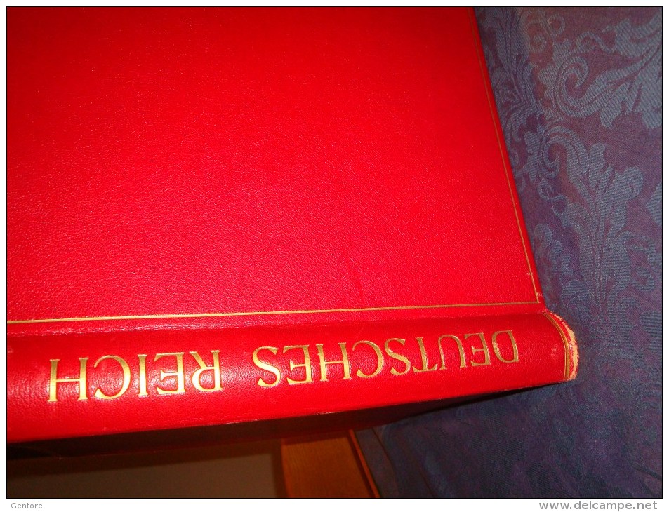 DEUTSCHES REICH Cover In Red Leather With Gold Inscription Of The Stamps Album Of III Reich, Very Accurate Work - Other & Unclassified