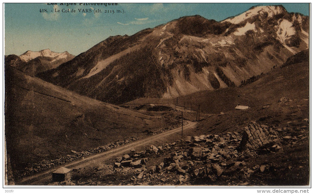 France CP  Colorée Alpes 418 Le Col De Vars (4 Alpes Haute Provence) Environs De Larche - Autres & Non Classés