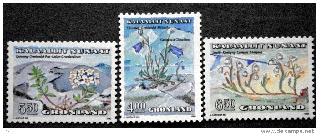 Greenland 1990 Flowers   MiNr.205-7  MNH (**)  ( Lot L 2303) - Nuevos