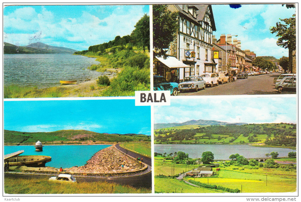 Bala:AUSTIN GLIDER, MORRIS MINOR, FORD VAN, MERCEDES HECK - Lake Celyn Reservoir, Dee Bridge, Highstreet,Lake - (Wales) - PKW