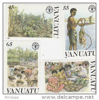 Vanuatu-1988 FAO 489-492 MNH - Vanuatu (1980-...)