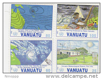 Vanuatu-1992 WMO 10th Anniversary 565-568 MNH - Vanuatu (1980-...)