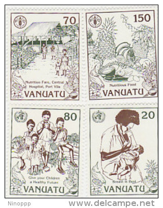 Vanuatu-1992 World Food Day 573-576 MNH - Vanuatu (1980-...)