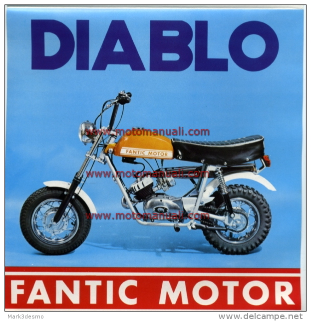 Fantic DIABLO CROSS 50 - RANGER 50 1972 Depliant Originale Italiano Genuine Brochure Prospekt - Motorräder