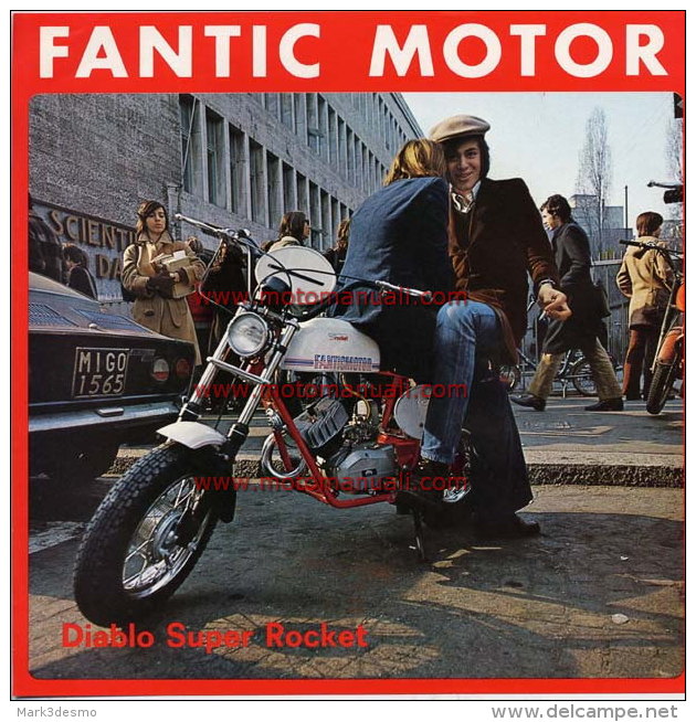Fantic DIABLO SUPER ROCKET 50 1973 Depliant Originale Italiano  Genuine Brochure Prospekt - Motorräder