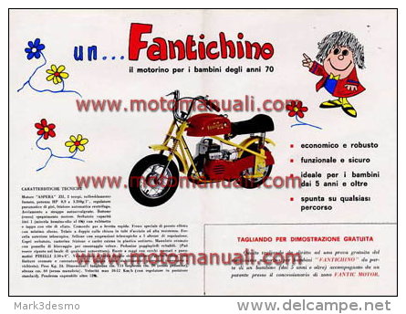 Fantic FANTICHINO 50 1° SERIE 1972 Depliant Originale Italiano  Genuine Brochure Prospekt - Motorräder