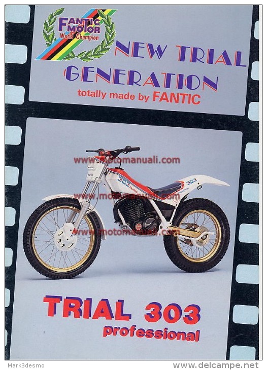 Fantic TRIAL 303 - 125 PROFESSIONAL  1987 Depliant Originale Genuine Brochure Prospekt - Motos