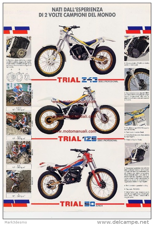 Fantic TRIAL 303 - 125 PROFESSIONAL  1987 Depliant Originale Genuine Brochure Prospekt - Motorräder