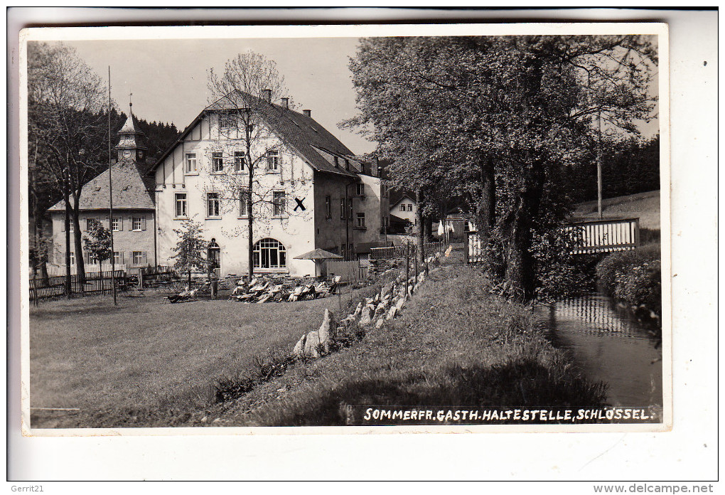 0-9308  JÖHSTADT - SCHLÖSSEL, Gasthaus, 1937 - Jöhstadt