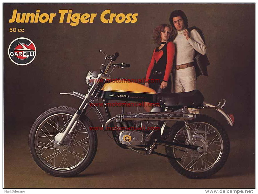 Garelli JUNIOR TIGER CROSS 50 1971 Depliant Originale Genuine Brochure Prospekt - Motorräder