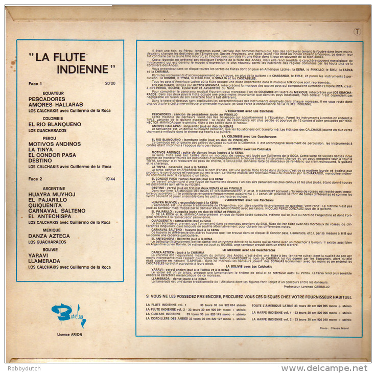 * LP *  LOS CALCHAKIS - LA FLUTE INDIENNE (France 1975) - World Music