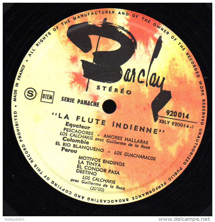 * LP *  LOS CALCHAKIS - LA FLUTE INDIENNE (France 1975) - World Music