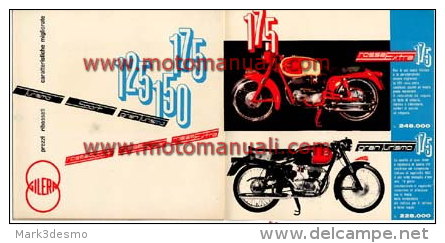 GILERA CATALOGO PRODUZIONE  \ PRODUCTION 1958 Depliant Originale Genuine Brochure Prospekt - Motorräder