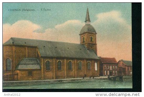 Comines Komen Le Eglise Litho Um 1910 - Comines-Warneton - Komen-Waasten