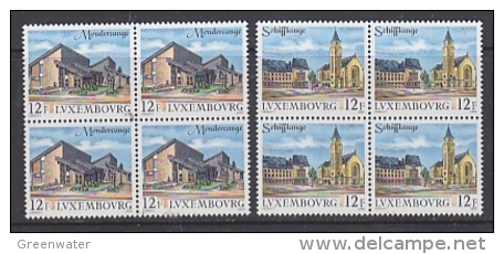Luxemburg 1990 Mondercange & Schifflange 2v Bl Of 4 ** Mnh (17709) - Usati