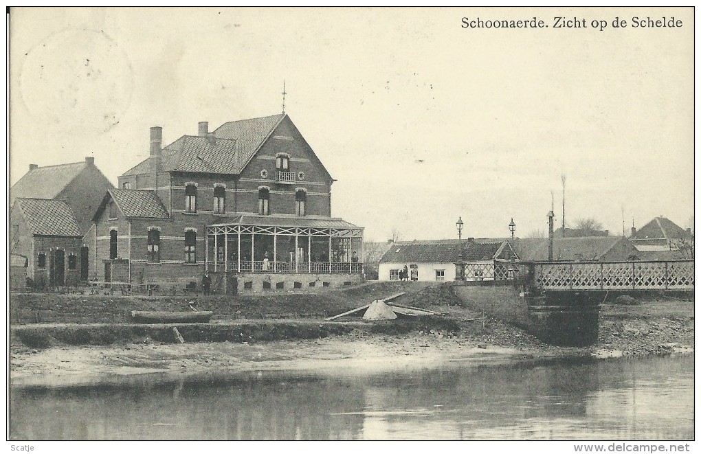 Schoonaerde.  -  Dendermonde  -   Zicht Op De Schelde   -   1912 Prachtige Kaart  Naar Antwerpen - Dendermonde