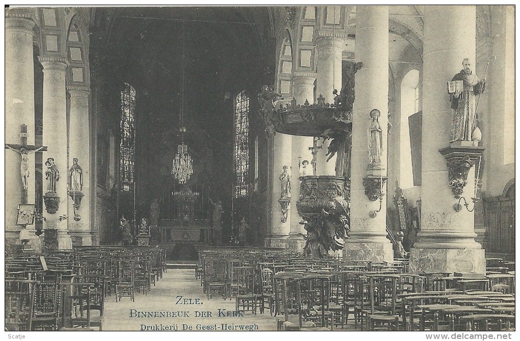 Zele.  -   Binnenbeuk Der Kerk;  1903 - Zele