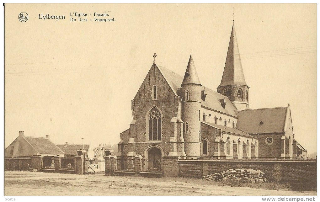 Uytbergen    De Kerk  -   Voorgevel  ;  1920 - Berlare