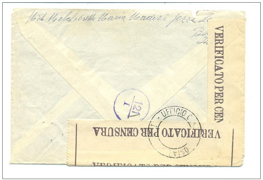 ITALY 1941 LETTER FROM LAMON, BELLUNO TO SWT. GALLEN, SWITZERLAND, REDIRECTED, CENSORED - Altri & Non Classificati