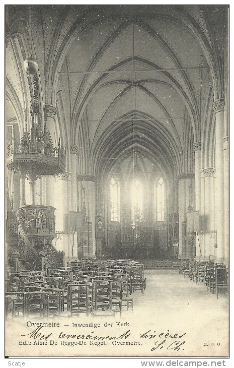 Overmeire    Inwendige Der Kerk;   1900 - Berlare