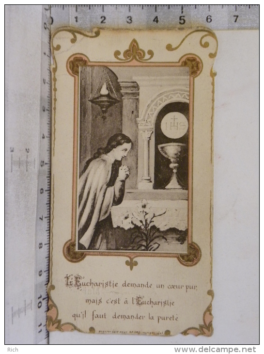 Image Religieuse - Chapelle De L'Institution Jeanne D'Arc ANGERS - Communion 1911 Juliette Naveau - Images Religieuses