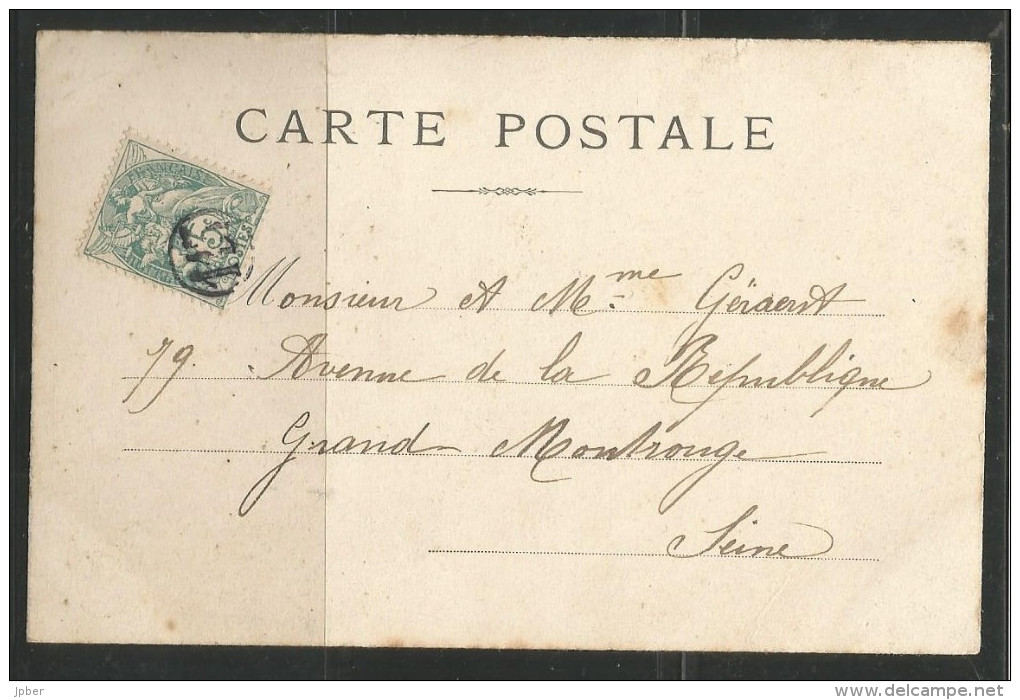 France - CB151 - Type Blanc Obl. Jour De L´An 113 Sur Carte Postale - 1900-29 Blanc