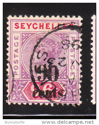 Seychelles 1893 Queen Victoria Surcharged 90c On 96c Used - Seychellen (...-1976)