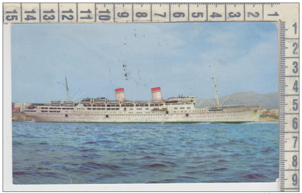 Piroscafi Navi Da Guerra  Ferryboat  Ships  Traghetti  Conte Grande / Conte Biancamano Spedita Dall'argentina - Piroscafi