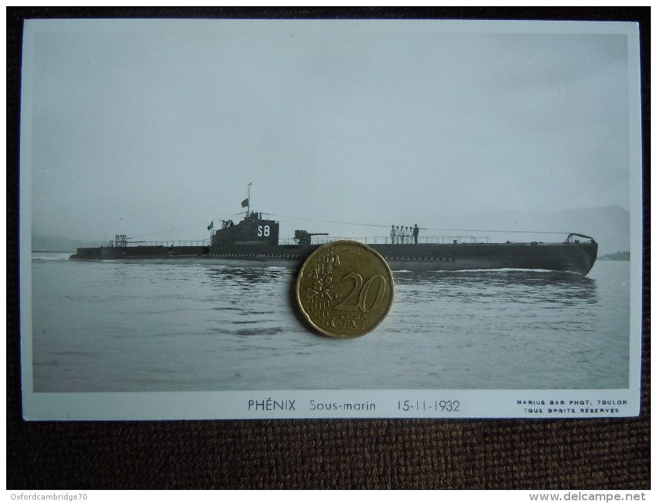 Batiment  Marine Militaire , Sous-Marin De Guerre  , Marius Bar Phot. , PHENIX   15-11-1932 - Unterseeboote