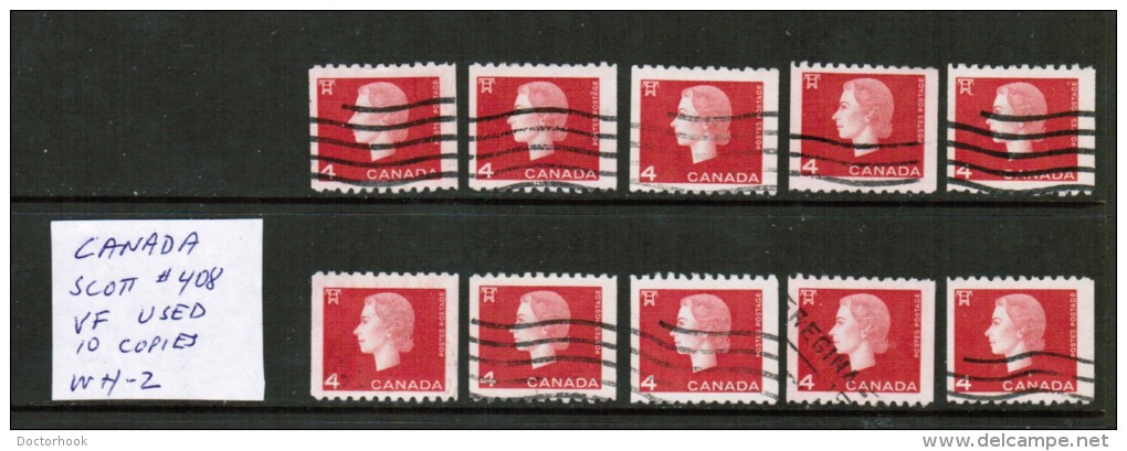 CANADA---Wholesale Lot Of 10    Scott  # 408  VF USED - Collections