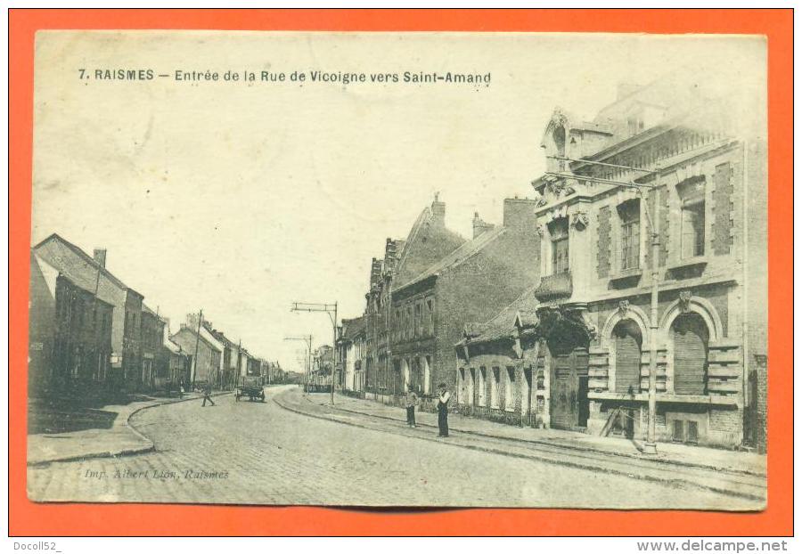 Dpt  59  Raismes  "  Entrée De La Rue De Vicoigne Vers Saint Amand  " - Raismes