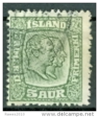 Island 1907 5 Aur Gest. Könige - Used Stamps