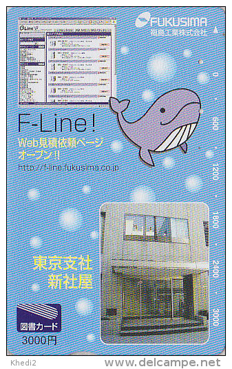 Rare Carte Prépayée Japon - ANIMAL - BALEINE - WHALE Japan Prepaid Tosho Card - WAL Karte - 268 - Delfines