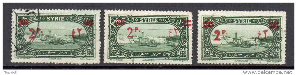 Syrie N°189  Oblitérés Variétés De Surcharge - Used Stamps